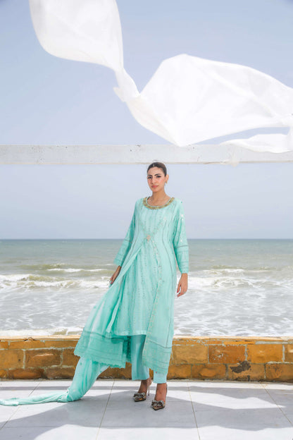 Formal occasion wear – blue 4-piece gown set