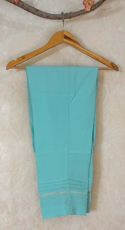 Light Blue Ready To Wear Pakistani Suit Trouser | Zarveil